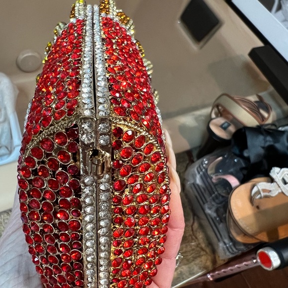 “Box of French Fries” 🍟 heavy crystal minaudiere clutch, red box with rainbow - Picture 6 of 16